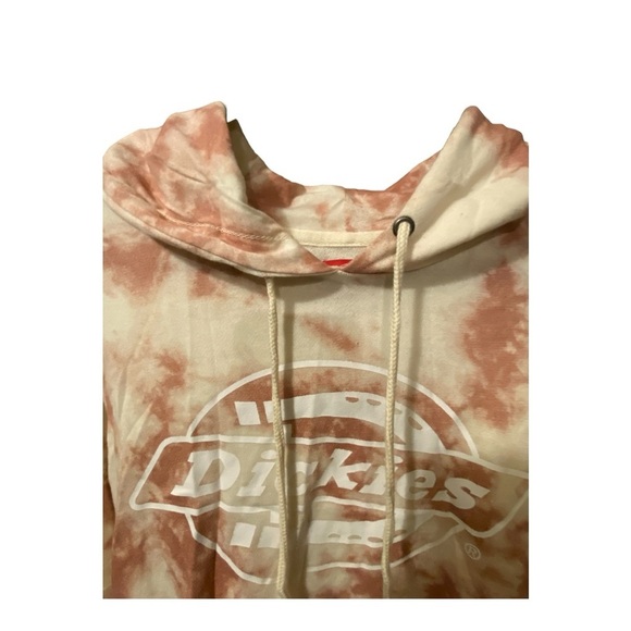 Dickies Tie-Dye Hoodie in Cream and Pink - Picture 4 of 6